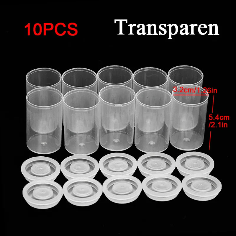 10Pcs Multifunction Empty Bottle with Lid 35mm Film Cans Refillable Container Watercolor Paint Pigment Box Palette DIY Craft