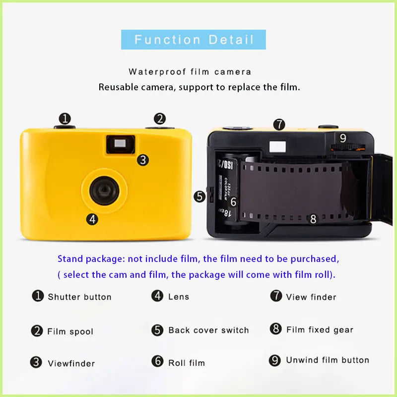 Film camera with waterproof shell case